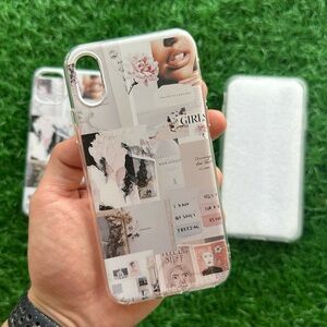 ⚠️Clearance iPhone XS Max / X / 11 Stylish Collage Phone Case - White and Pink